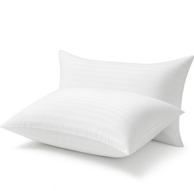 Flipkart SmartBuy Microbeads Sleeping Pillow Pack of 2 Stripes(White)