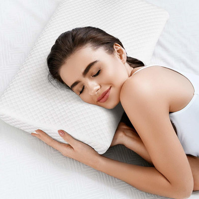 manshav Memory Foam Solid Orthopaedic Pillow Pack of 3(White)