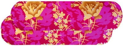 SANJU BROTHER Microfibre Abstract Bolster Pack of 2(Purple)