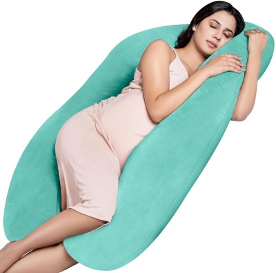 fluffymummy MICROFIBER PREGNANCY PILLOW Microfibre Solid Pregnancy Pillow Pack of 1(SKY BLUE)