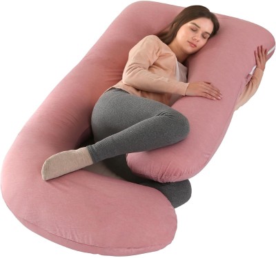 Hundur Store Microfibre Solid Pregnancy Pillow Pack of 1(Cooling Coco Pink)