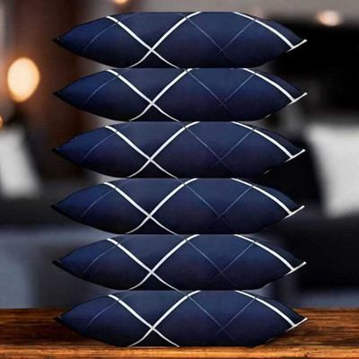 Rolling Animal Microfibre Sleeping Pillow Pack of 6 Abstract(Multicolor, White)