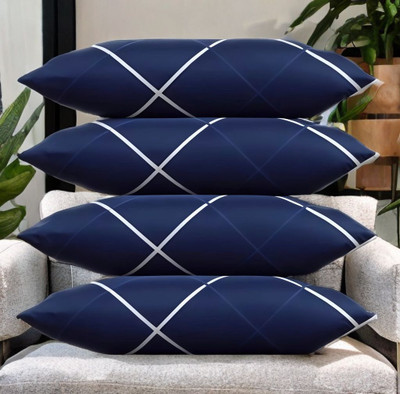 Urmila Creation Polyester Fibre Sleeping Pillow Pack of 4 Solid LUXURY(Blue)