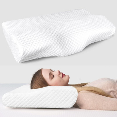 Zaxty Memory Foam Solid Sleeping Pillow Pack of 1(White)
