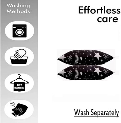 SANJU BROTHER LUXORY Microfibre Solid Sleeping Pillow Pack of 2(Black)