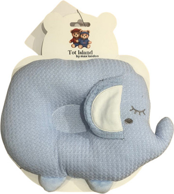 MAX LONDON Cotton Baby Pillow Pack of 1 Animals(Blue)