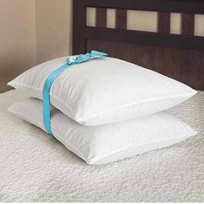 dezire group Aqualite 16*24*5 Strips Pillow 0jp White Microfibre Solid Sleeping Pillow Pack of 2(White)