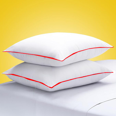 Pisaganj Microfibre Solid Orthopaedic Pillow Pack of 2(Red)