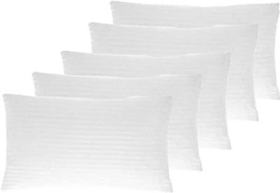 IMPHI Cotton Solid Sleeping Pillow Pack of 5(White)