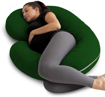 Daddy Cool Ultra Soft Microfibre Solid Pregnancy Pillow Pack of 1(Dark Green)