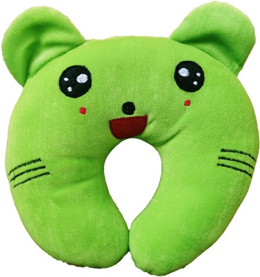 Found Fit Polyester Fibre Animals Baby Pillow Pack of 1(Green)