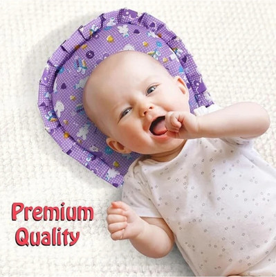 Little gg Cotton Baby Pillow Pack of 1 Solid(palple)