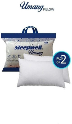 Sleepwell Microfibre Sleeping Pillow Pack of 2 Solid Pillow Set || Comfort And Support Pillow(White)