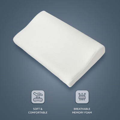 DESAI SALES Foam Solid Sleeping Pillow Pack of 1(White)