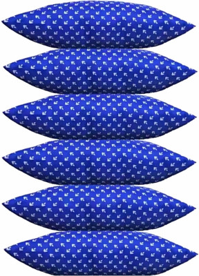 ERANC LUXURY Polyester Fibre Abstract Sleeping Pillow Pack of 6(Blue)