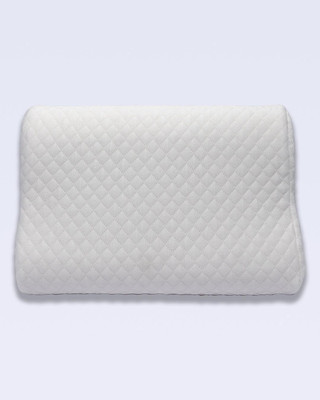 SuperblessLife Memory Foam Geometric Sleeping Pillow Pack of 1(White)