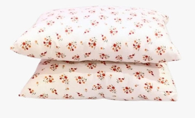 HENEX New Microfibre Floral Sleeping Pillow Pack of 2(White)