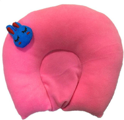 Ducudu Foam Solid Baby Pillow Pack of 1(Pink 03)