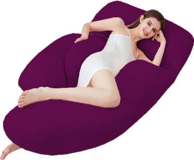 OneNonly Multifunctional Microfibre Solid Pregnancy Pillow Pack of 1(Wine)