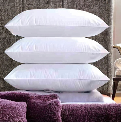 LIPONOS Polyester Fibre Sleeping Pillow Pack of 3 Solid LUXURY(White)