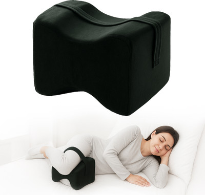KUBER INDUSTRIES Memory Foam Solid Orthopaedic Pillow Pack of 1(Black)