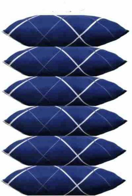 fulffystyl Microfibre Sleeping Pillow Pack of 6 Solid luxury(Blue)