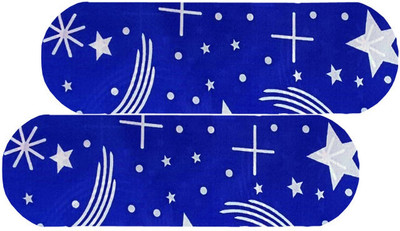 BHEBHA Microfibre Abstract Bolster Pack of 2(blue 145)