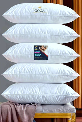 GOGA LUXURY Cotton Solid Sleeping Pillow Pack of 5(White)