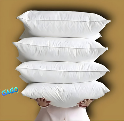 GAGO Polyester Fibre Sleeping Pillow Pack of 4 Abstract LUXURY(White)