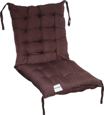 HOMESTIC by Kuber Industries Microfibre Solid Chair Pad Pack of 1(Brown)