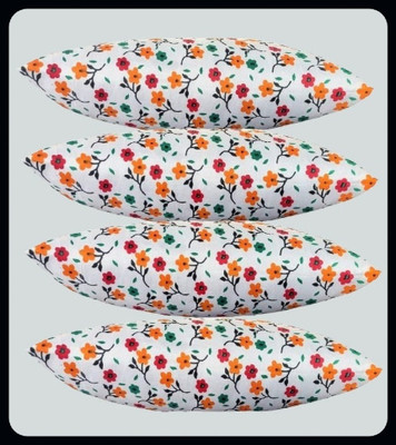 Urmila Creation Microfibre Floral Sleeping Pillow Pack of 4(Multicolor)