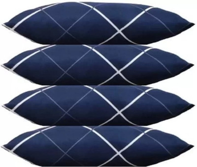 ERANC Luxury Microfibre Floral Sleeping Pillow Pack of 4(white line)