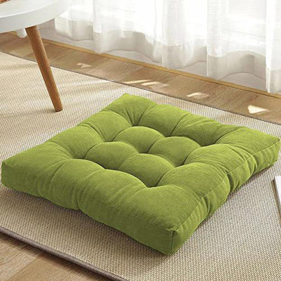 The Purple Tree Microfibre Solid Cushion Pack of 1(Green)