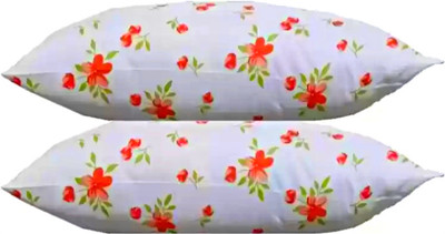 GOGA LUXURY Polyester Fibre Abstract Sleeping Pillow Pack of 2(Orange)