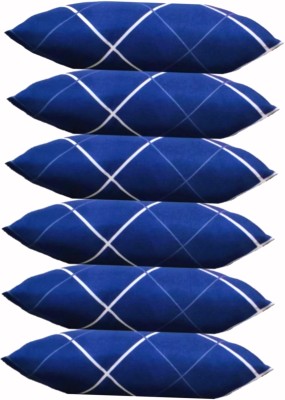 DONDA Microfibre Abstract Sleeping Pillow Pack of 6(Navy Blue)