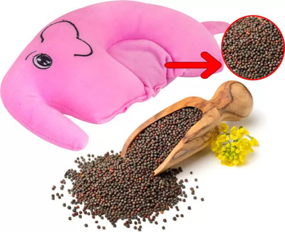 MINDKING Mustard Seeds Toons & Characters Baby Pillow Pack of 1(NEW PINK ELEPHANT)