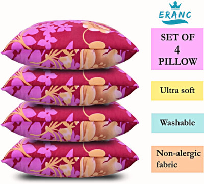 GOGA LUXURY Polyester Fibre Abstract Sleeping Pillow Pack of 4(Pink)