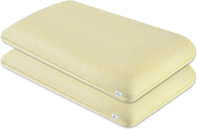 KUBER INDUSTRIES Memory Foam Solid Orthopaedic Pillow Pack of 2(Blue)