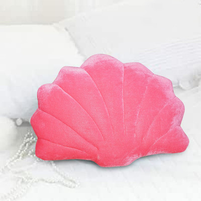 Oscar Home Seashell Decorative Pillow, Soft Sea Shell Shaped Chair Cushion Stuffed Pillow Polyester Fibre Solid Cushion Pack of 1(Pink)