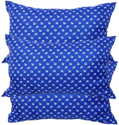 brightjex Microfibre Solid Sleeping Pillow Pack of 3(Blue)