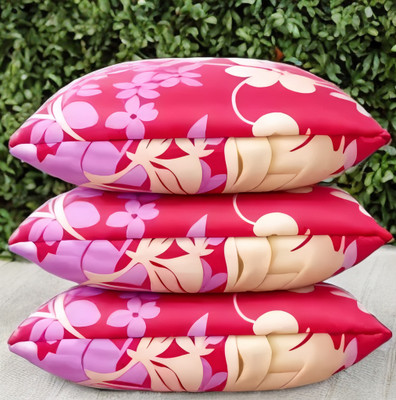 GUNVAR INDIA PRIVATE LIMITED Microfibre Sleeping Pillow Pack of 3 Solid LUXURY(Pink)