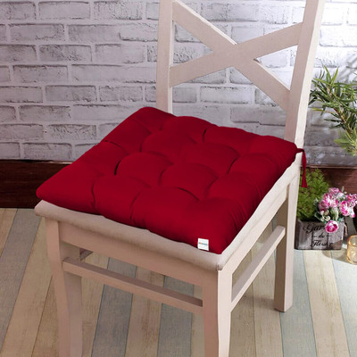 HOMESTIC by Kuber Industries Microfibre Solid Chair Pad Pack of 1(Maroon)