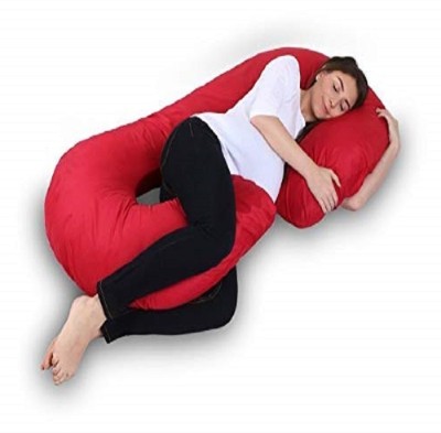 KANWAR SA c shaped maternity pillow Polyester Fibre Solid Pregnancy Pillow Pack of 1(Maroon)