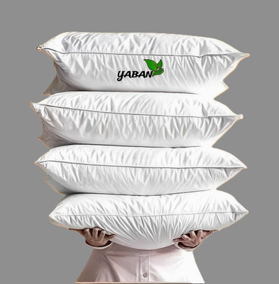 YABAN Cotton Sleeping Pillow Pack of 4 Solid LUXURY(White)