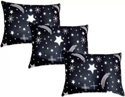 SANJU BROTHER LUXURY Microfibre Solid Sleeping Pillow Pack of 3(Black)