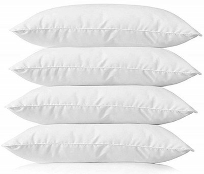 Navi collection Microfibre Solid Sleeping Pillow Pack of 4(White)