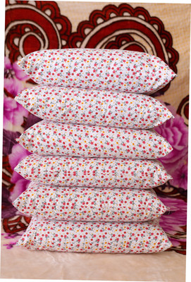 KHUKU Microfibre Solid Sleeping Pillow Pack of 6(Multicolor)