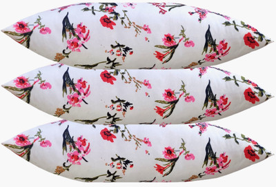 Swikon star Microfibre Floral Sleeping Pillow Pack of 3(White)