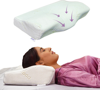 RINIPO Orthopedic Cervical Pillow for Neck Pain & Shoulder Pain Relief | Memory Foam Solid Cervical Pack of 1(Off White)