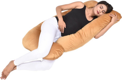 WINX Premium series Polyester Fibre Solid Pregnancy Pillow Pack of 1(Brown)